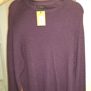 Ben Sherman textured burgundy sweater size large